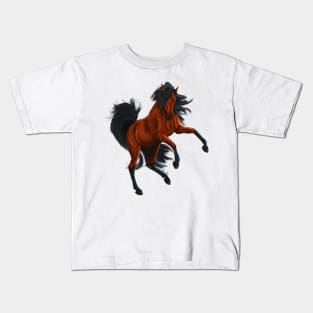 Rearing Majestic Horse Kids T-Shirt